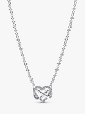 Sparkling Infinity Heart Collier Necklace