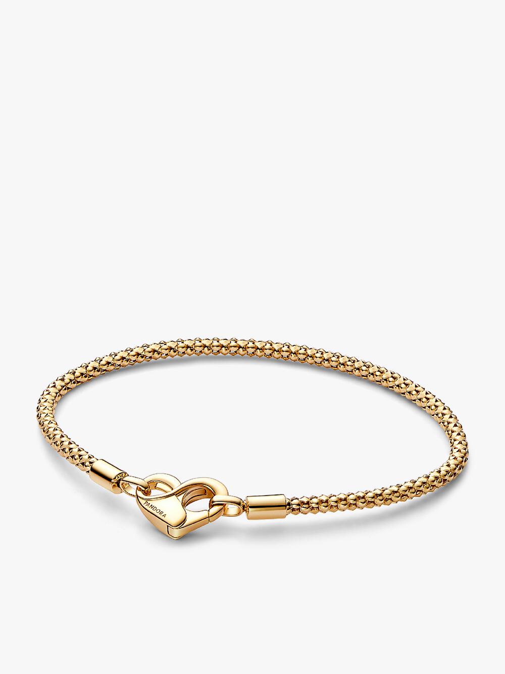 Pandora Moments Heart Clasp Snake Chain Bracelet