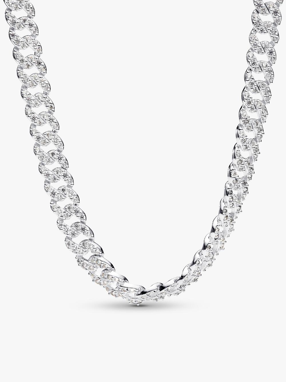 Two-tone Pavé Cuban Chain Bracelet