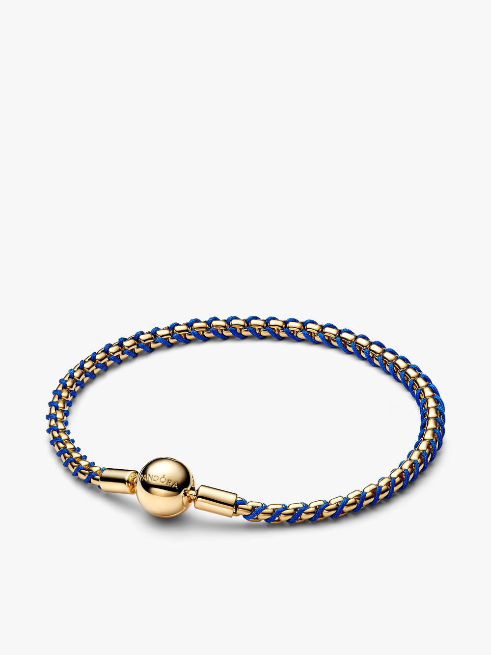 Pandora Moments Red Woven Leather Bracelet
