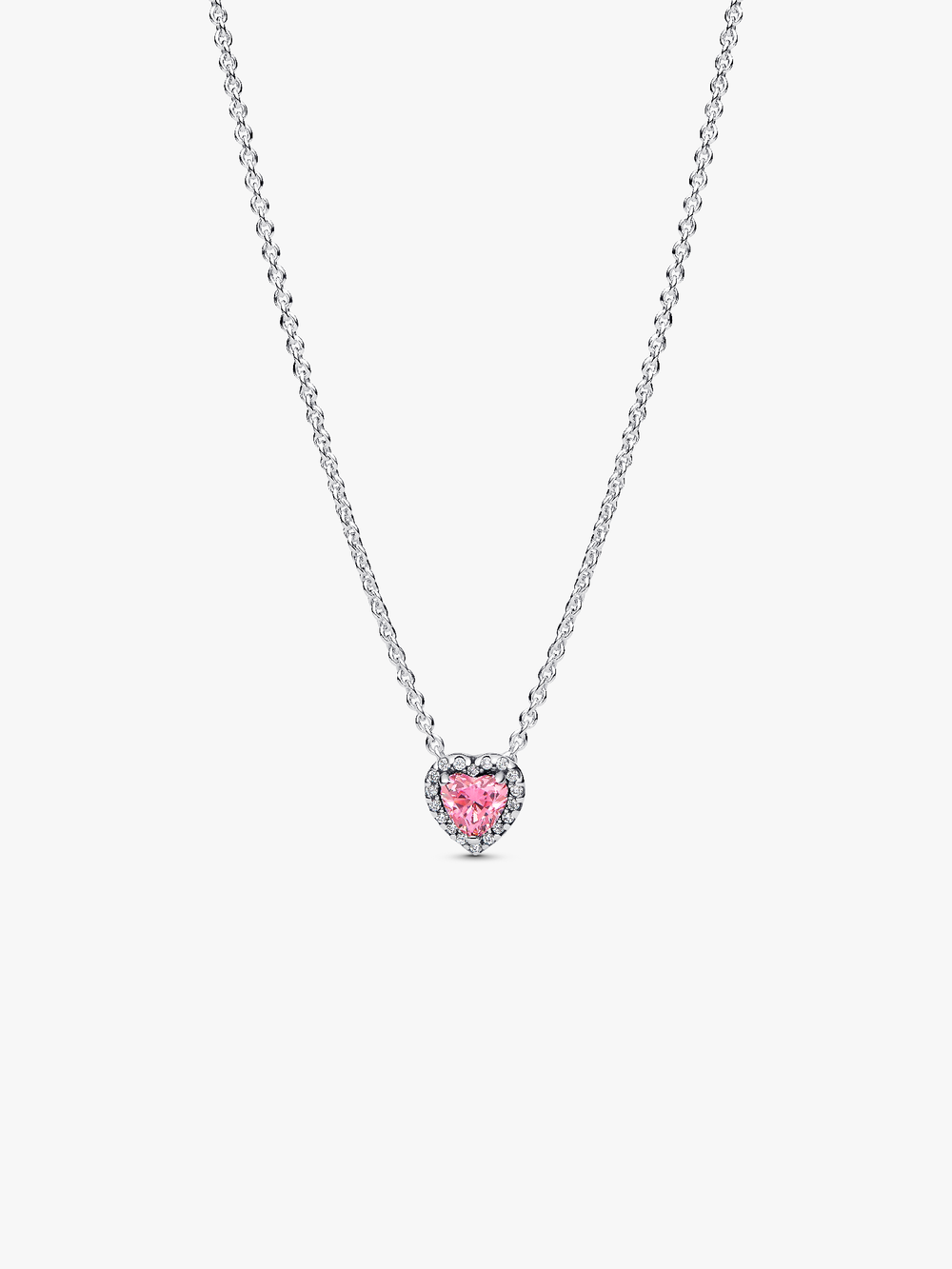 Pink Elevated Heart Necklace