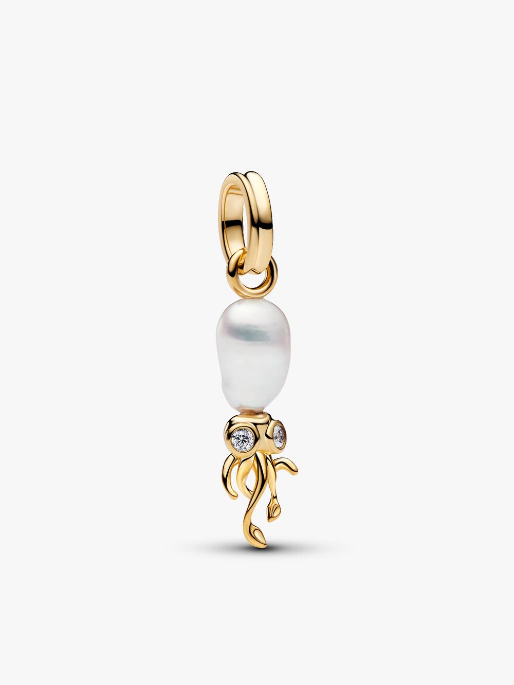 Treated Freshwater Cultured Baroque Pearl Mushroom Dangle Charm