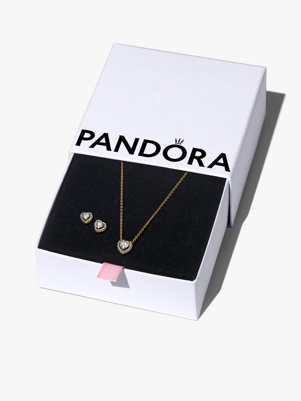 Sparkling Elevated Heart Stud Earrings
