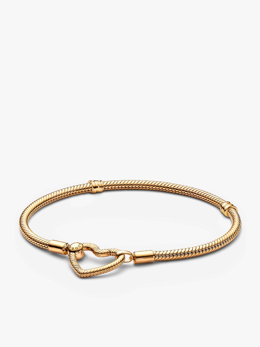 Pandora Moments Heart Clasp Snake Chain Bracelet