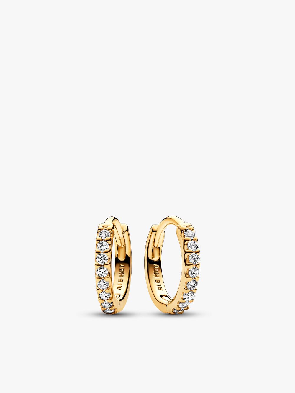 Round Pavé Halo Stud Earrings