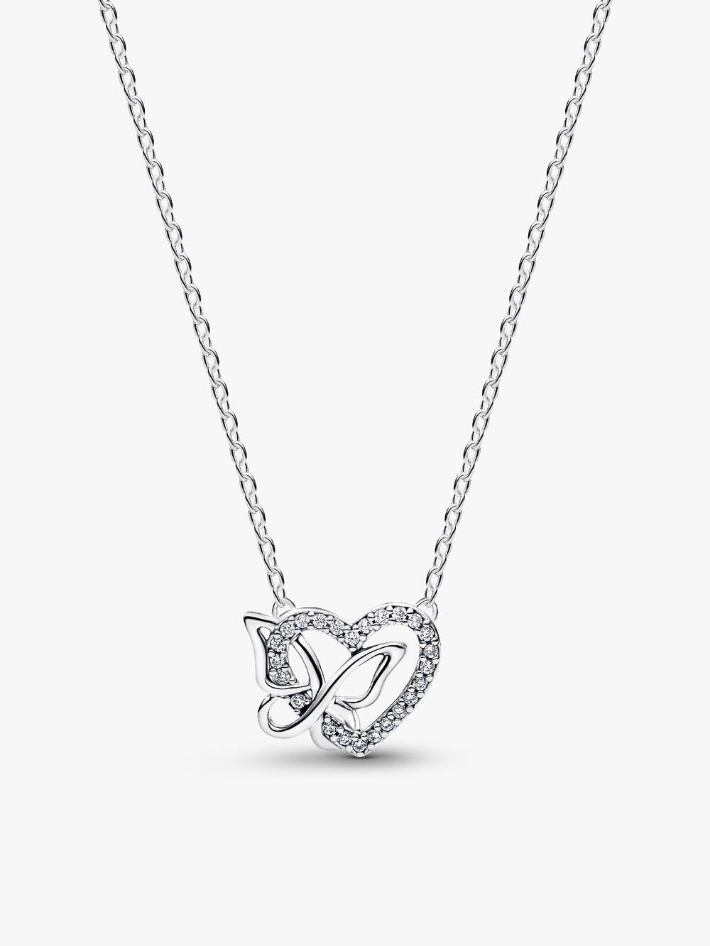Sparkling Infinity Heart Stud Earrings