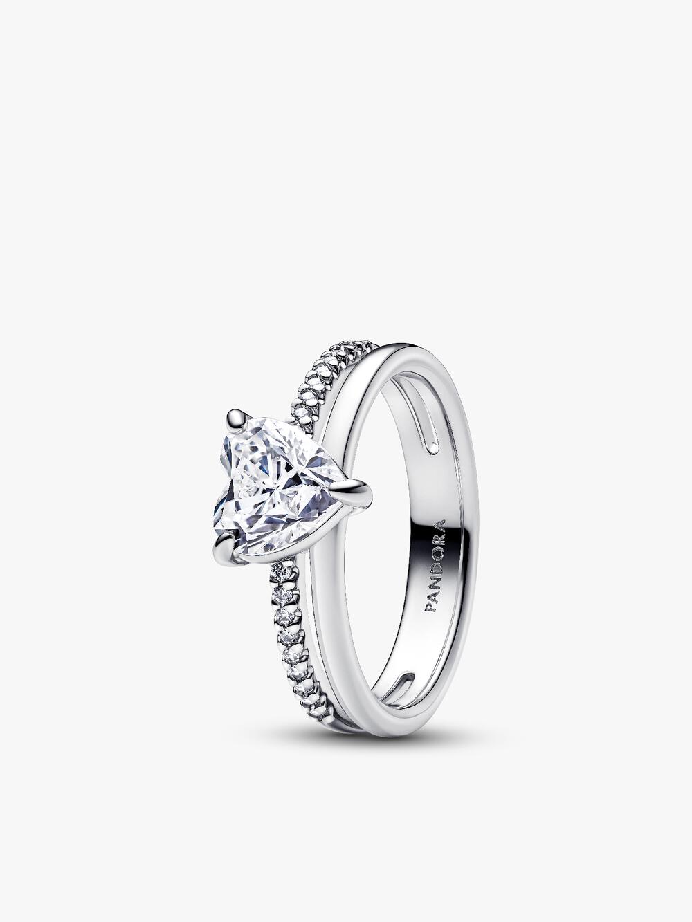 Double Heart Sparkling Ring