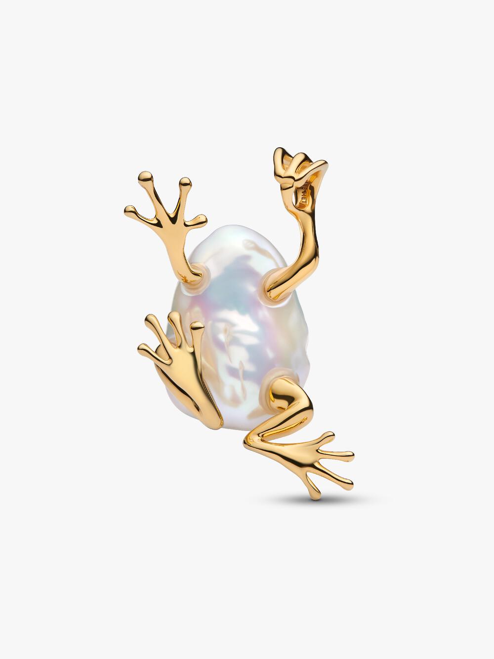 Treated Freshwater Cultured Baroque Pearl Oversized Frog Pendant