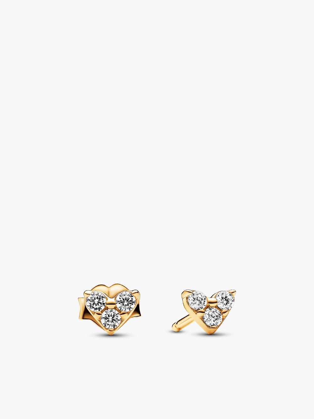 Round Pavé Halo Stud Earrings