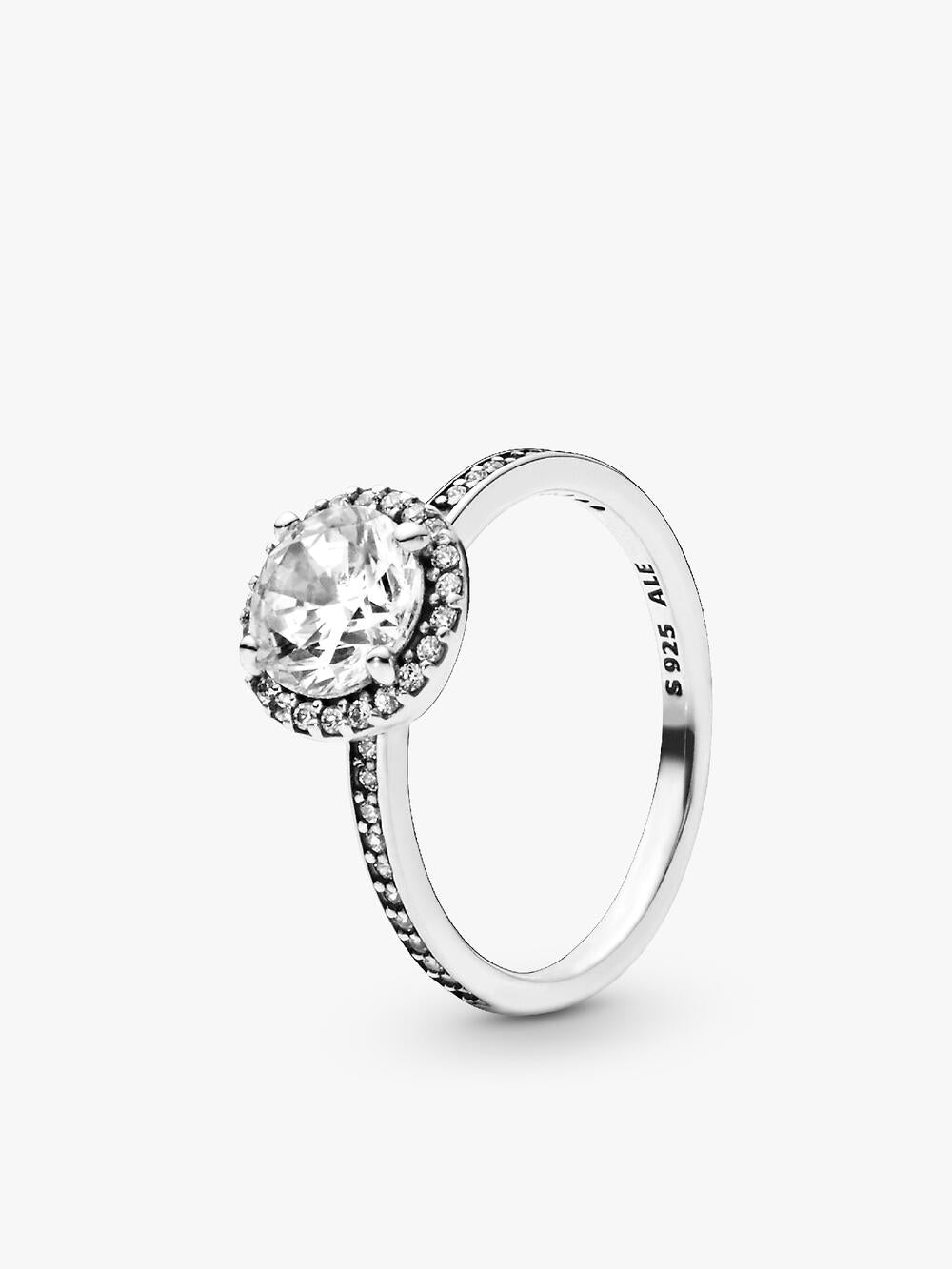 Square Sparkle Halo Ring