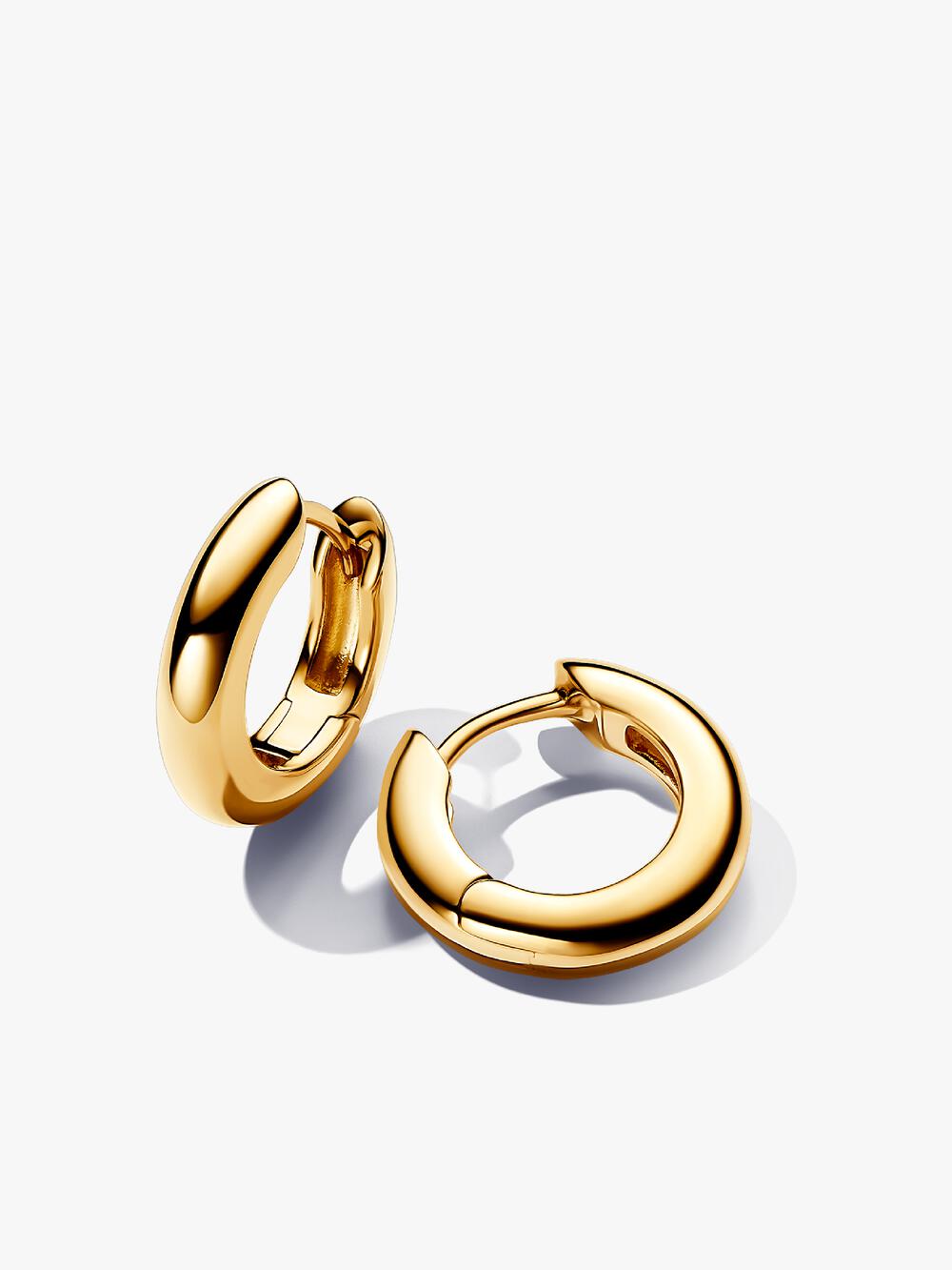 Round Huggie Hoop Earrings