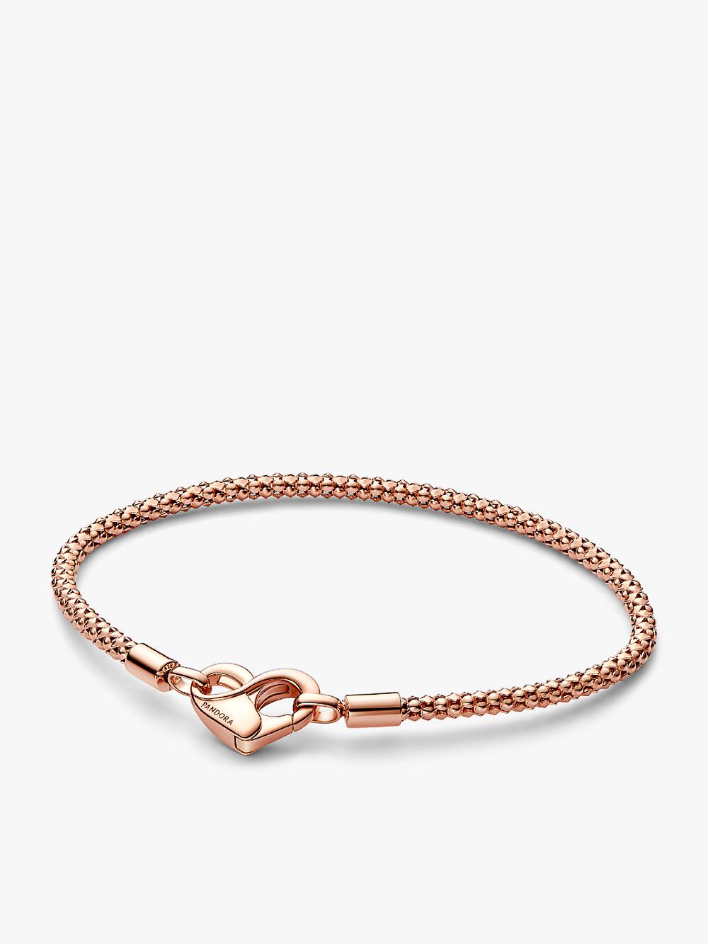 Pandora Moments Heart T-Bar Snake Chain Bracelet