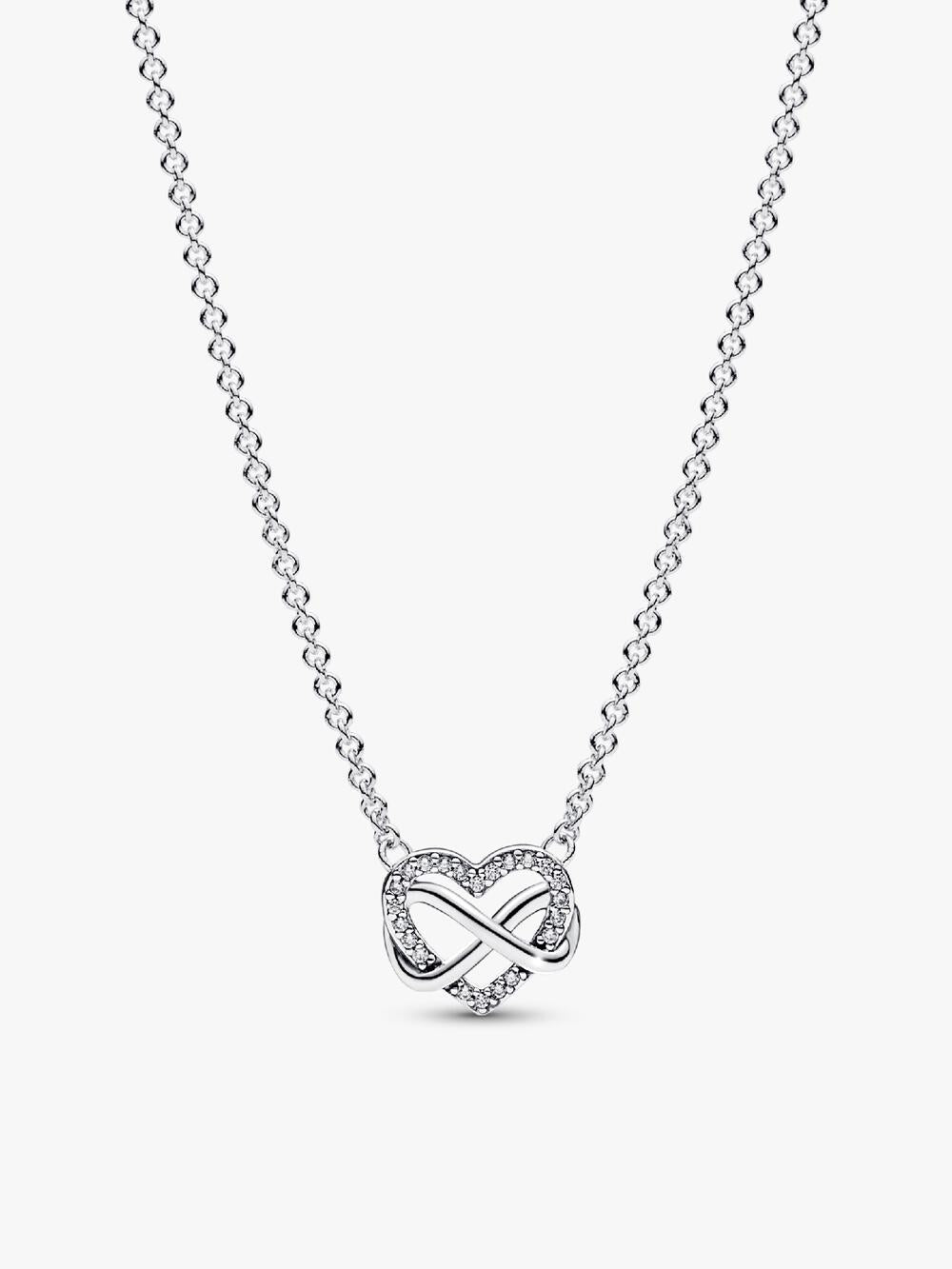Sparkling Infinity Heart Stud Earrings