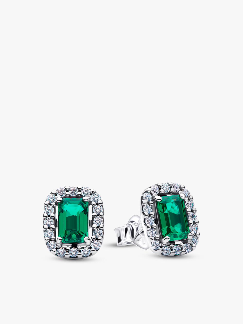 Square Halo Stud Earrings