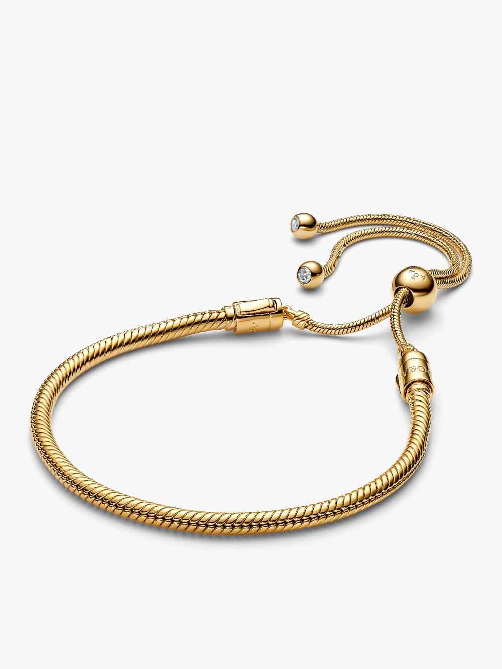 Sparkling Infinity Heart Clasp Snake Chain Bracelet