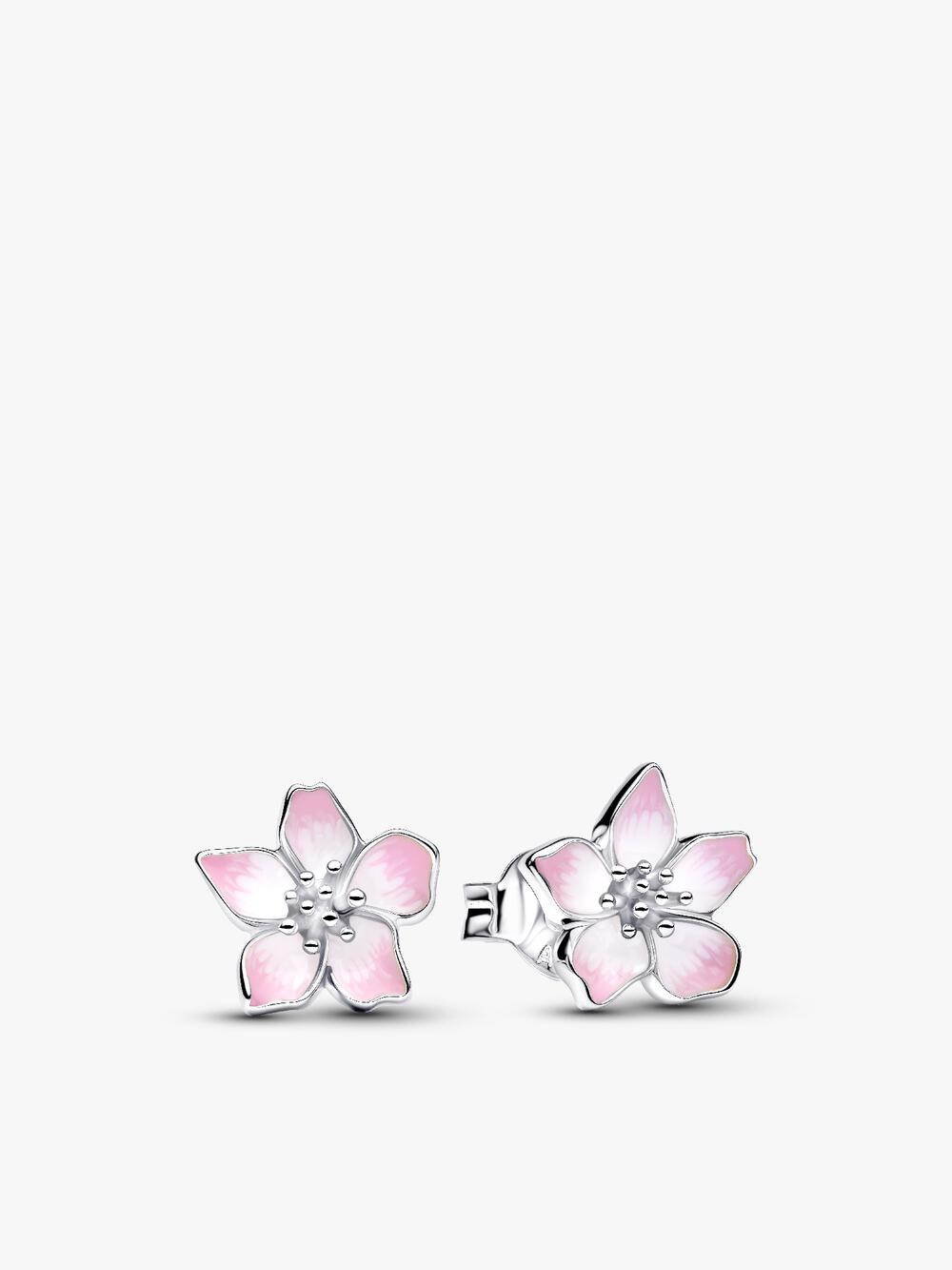 Sparkling Heart Padlock Stud Earrings