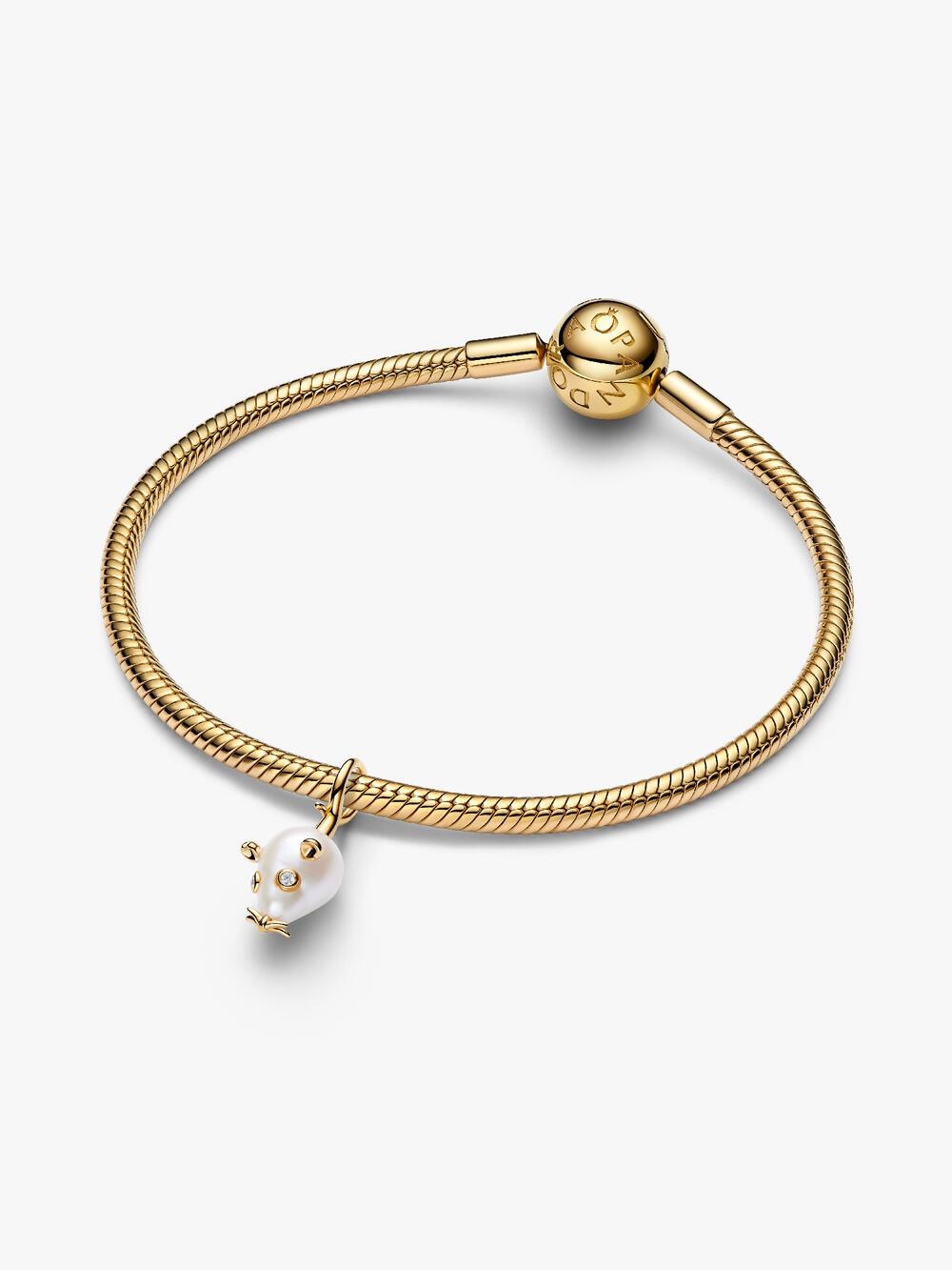 Treated Freshwater Cultured Baroque Pearl Mouse Dangle Charm