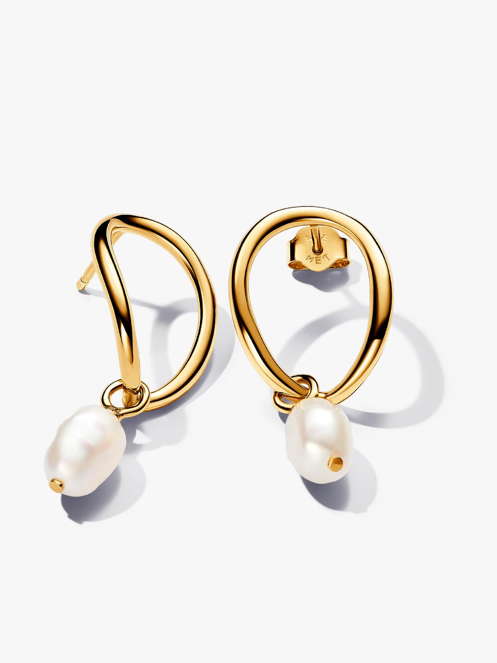 Organically V-shaped Open Hoop Earrings