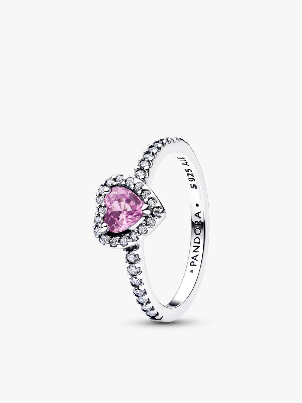 Elevated Pink Heart Ring